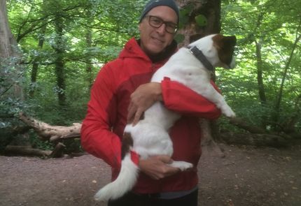 Walking the hind legs off a doggy